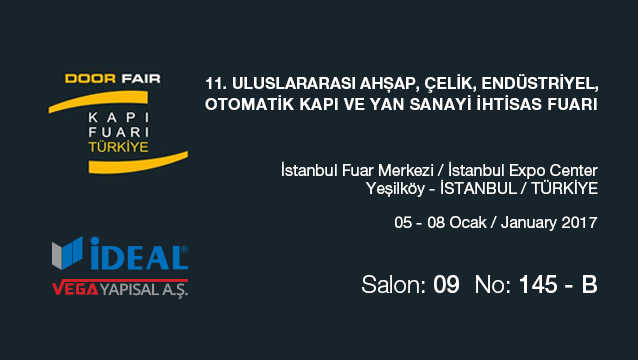 İdeal Kabin Uluslararası Kapı Fuarı 2017’de!